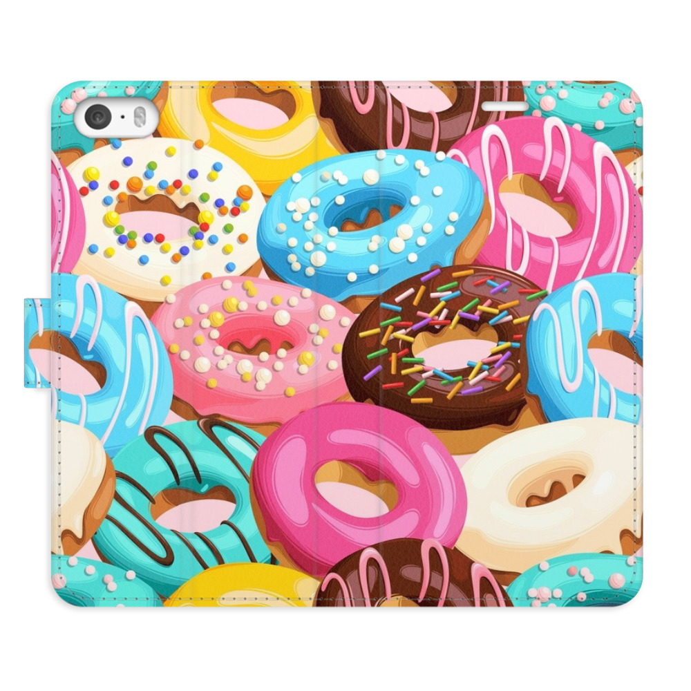 Flipové puzdro iSaprio - Donuts Pattern 02 - iPhone 5/5S/SE