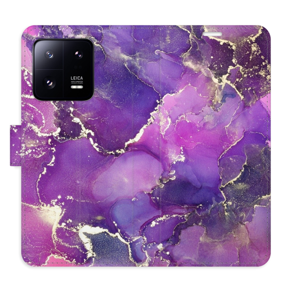 Flipové puzdro iSaprio - Purple Marble - Xiaomi 13 Pro
