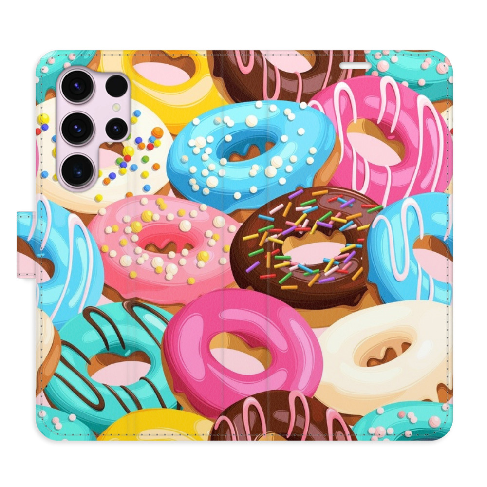 Flipové puzdro iSaprio - Donuts Pattern 02 - Samsung Galaxy S23 Ultra