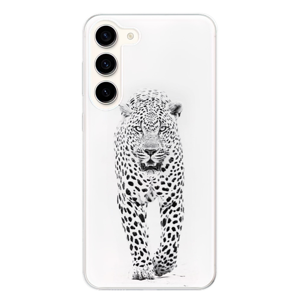 Odolné silikónové puzdro iSaprio - White Jaguar - Samsung Galaxy S23+ 5G