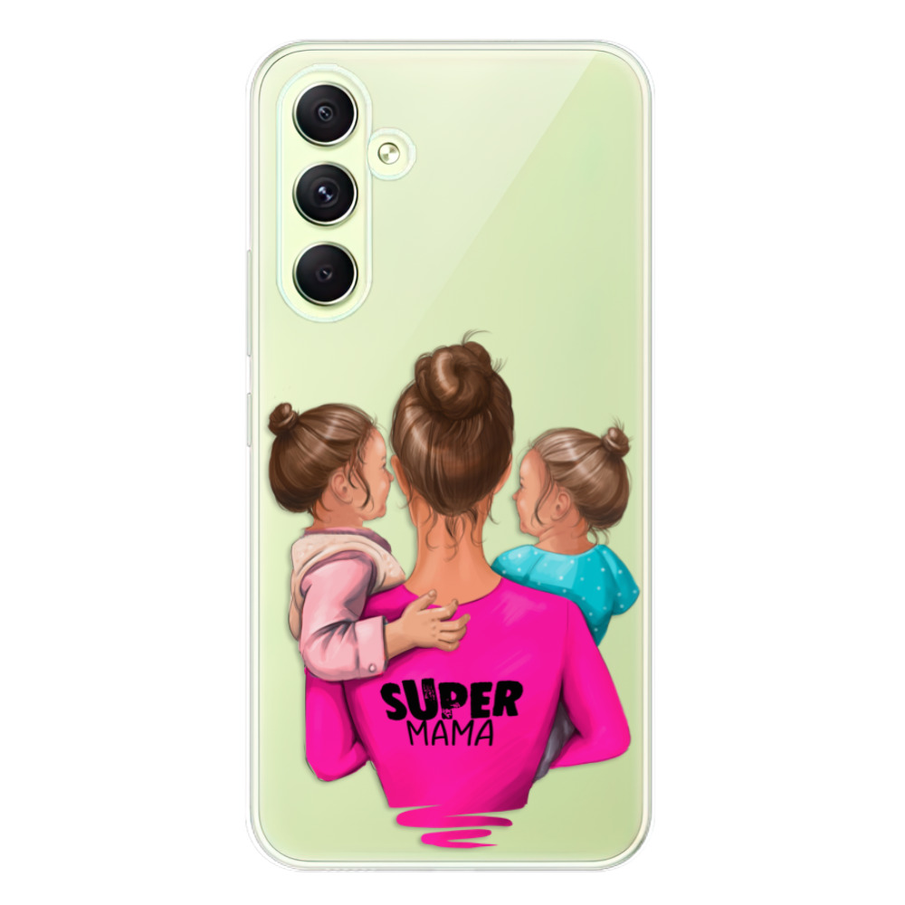 Odolné silikónové puzdro iSaprio - Super Mama - Two Girls - Samsung Galaxy A54 5G