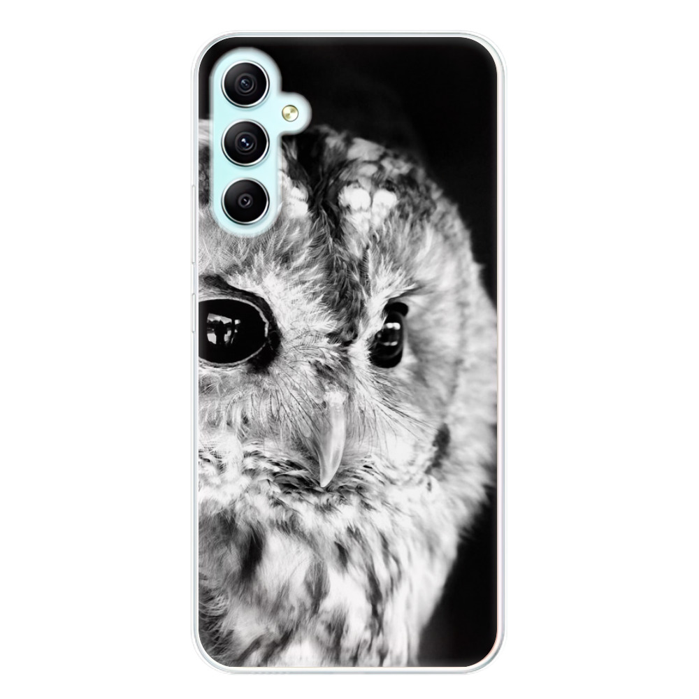 Odolné silikónové puzdro iSaprio - BW Owl - Samsung Galaxy A34 5G