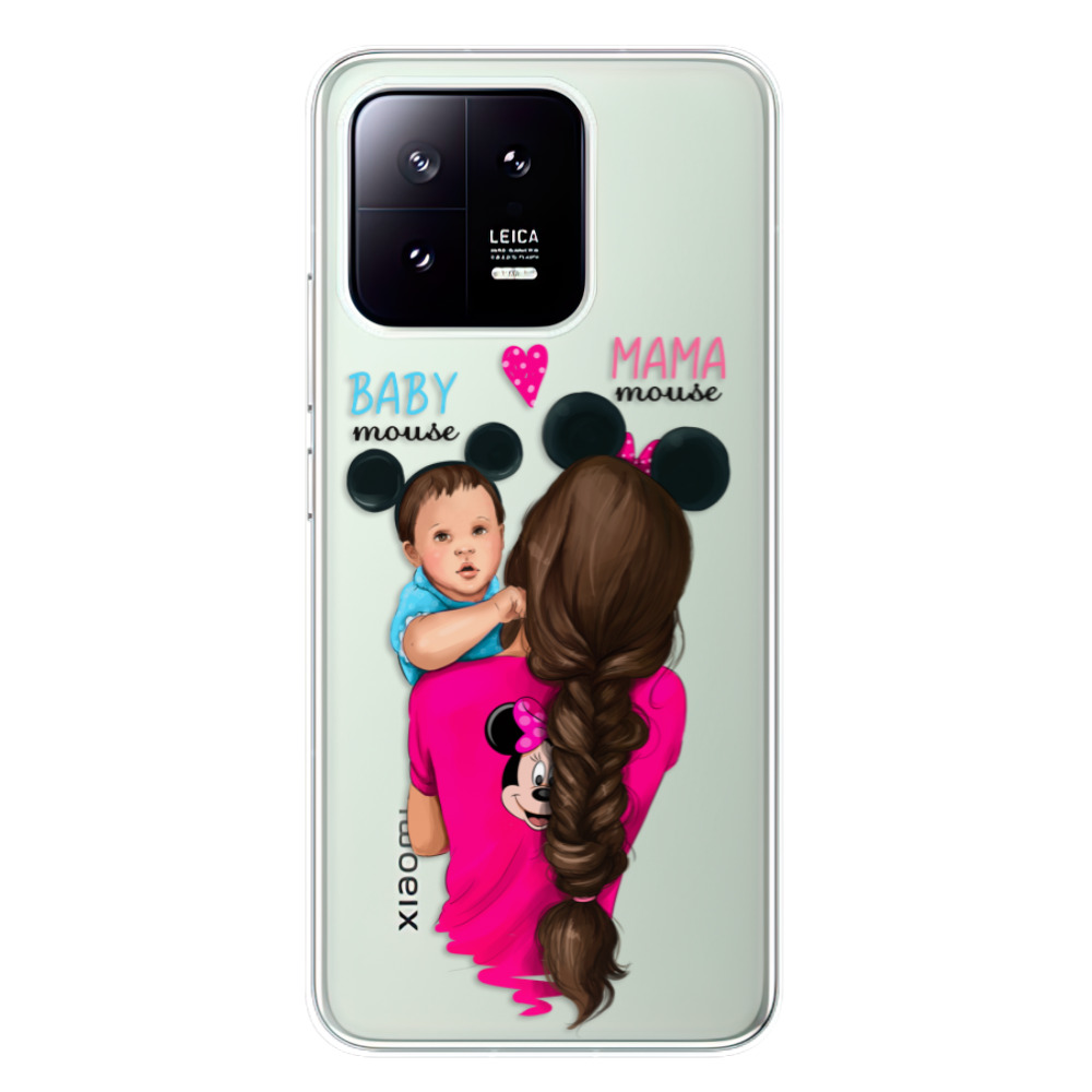 Odolné silikónové puzdro iSaprio - Mama Mouse Brunette and Boy - Xiaomi 13