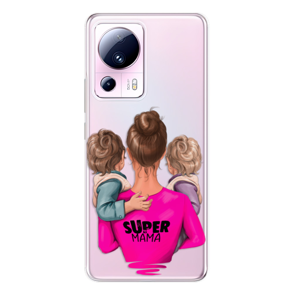 Odolné silikónové puzdro iSaprio - Super Mama - Two Boys - Xiaomi 13 Lite