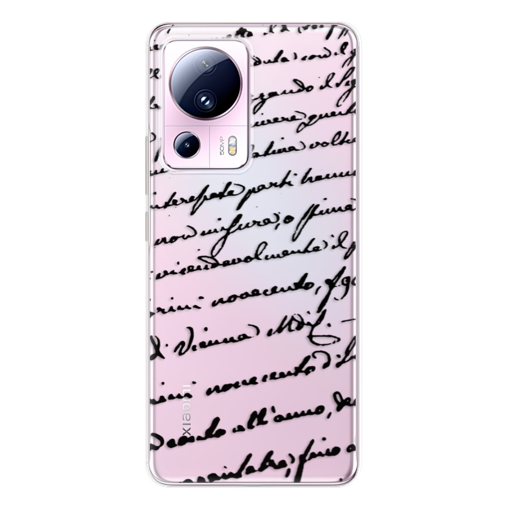 Odolné silikónové puzdro iSaprio - Handwriting 01 - black - Xiaomi 13 Lite