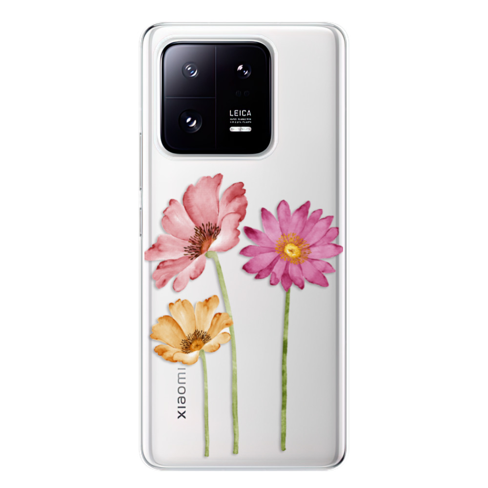 Odolné silikónové puzdro iSaprio - Three Flowers - Xiaomi 13 Pro