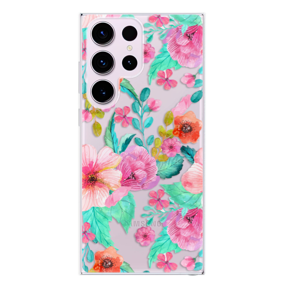 Odolné silikónové puzdro iSaprio - Flower Pattern 01 - Samsung Galaxy S23 Ultra