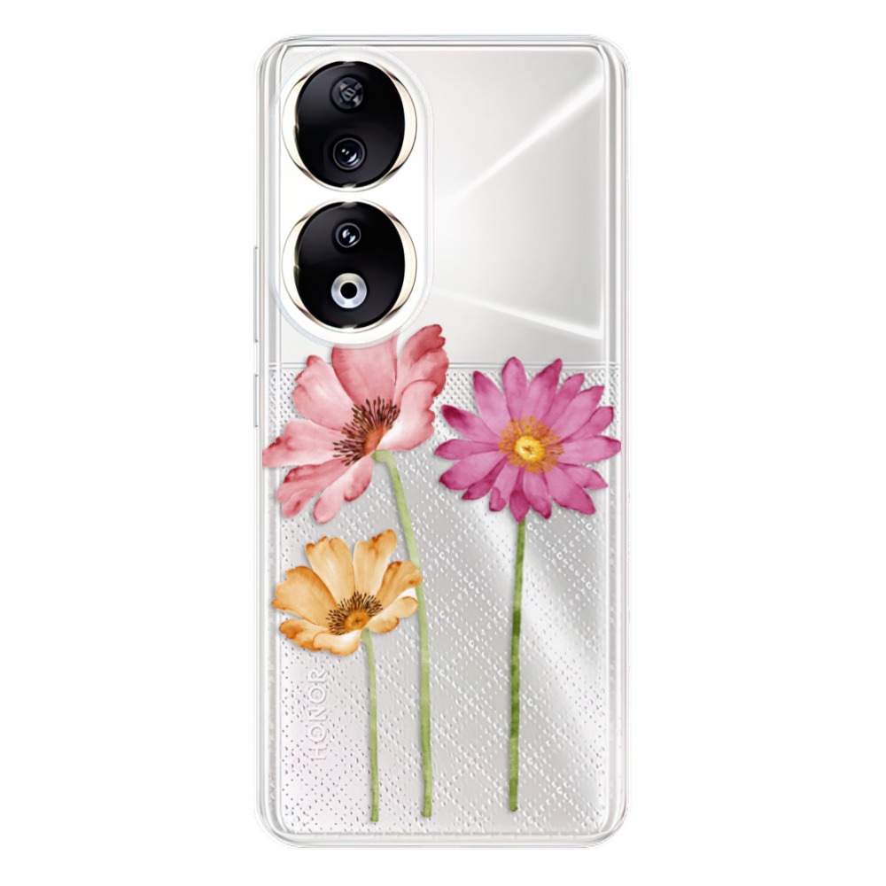 Odolné silikónové puzdro iSaprio - Three Flowers - Honor 90 5G