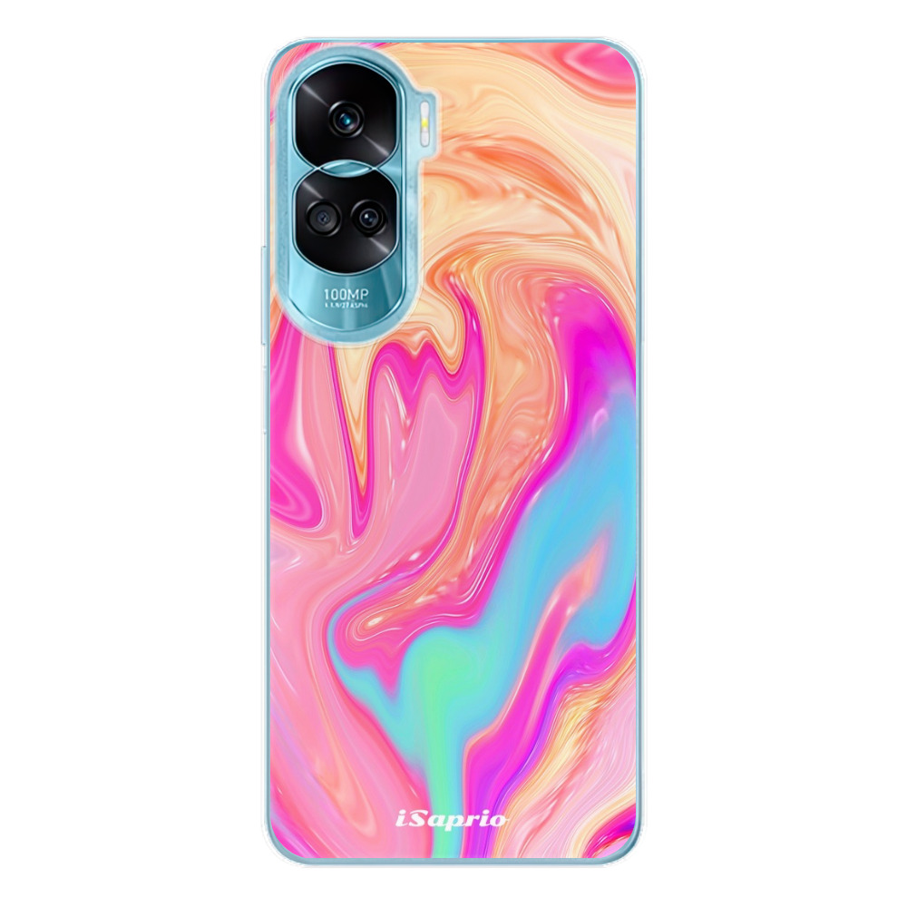 Odolné silikónové puzdro iSaprio - Orange Liquid - Honor 90 Lite 5G