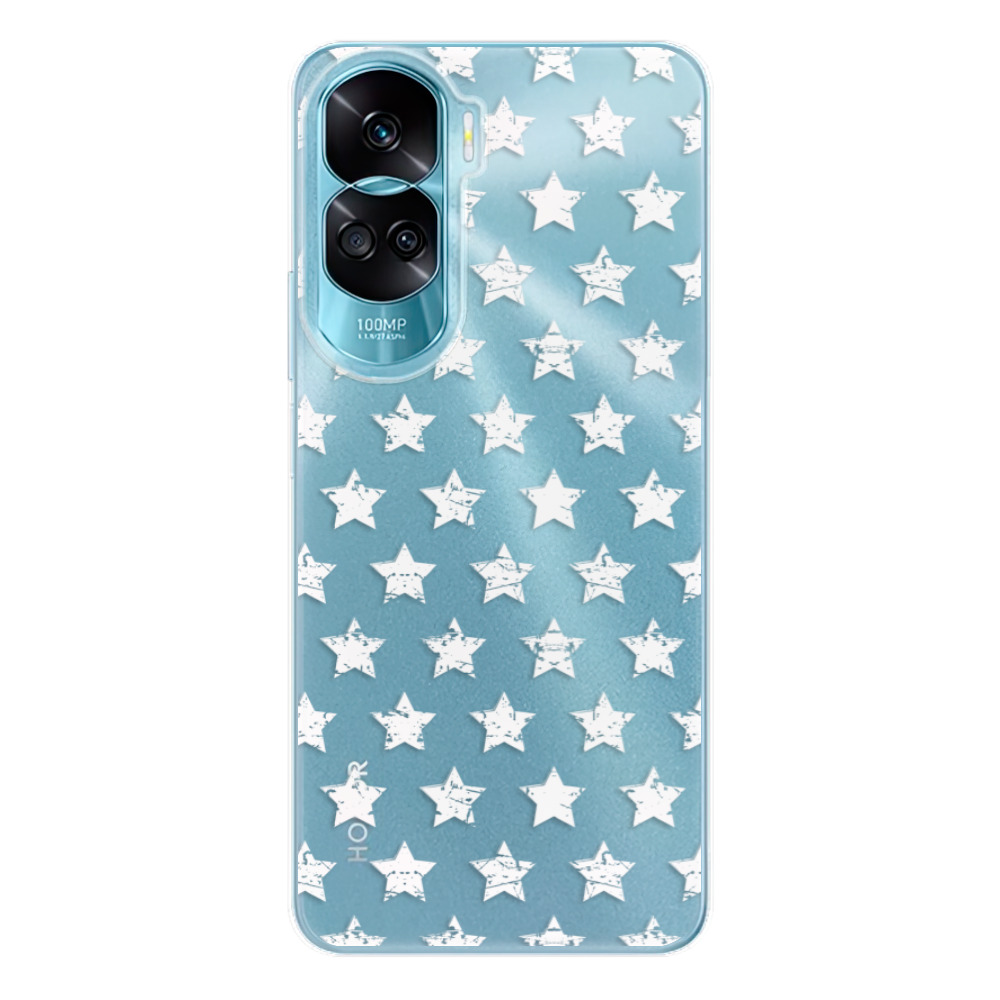 Odolné silikónové puzdro iSaprio - Stars Pattern - white - Honor 90 Lite 5G