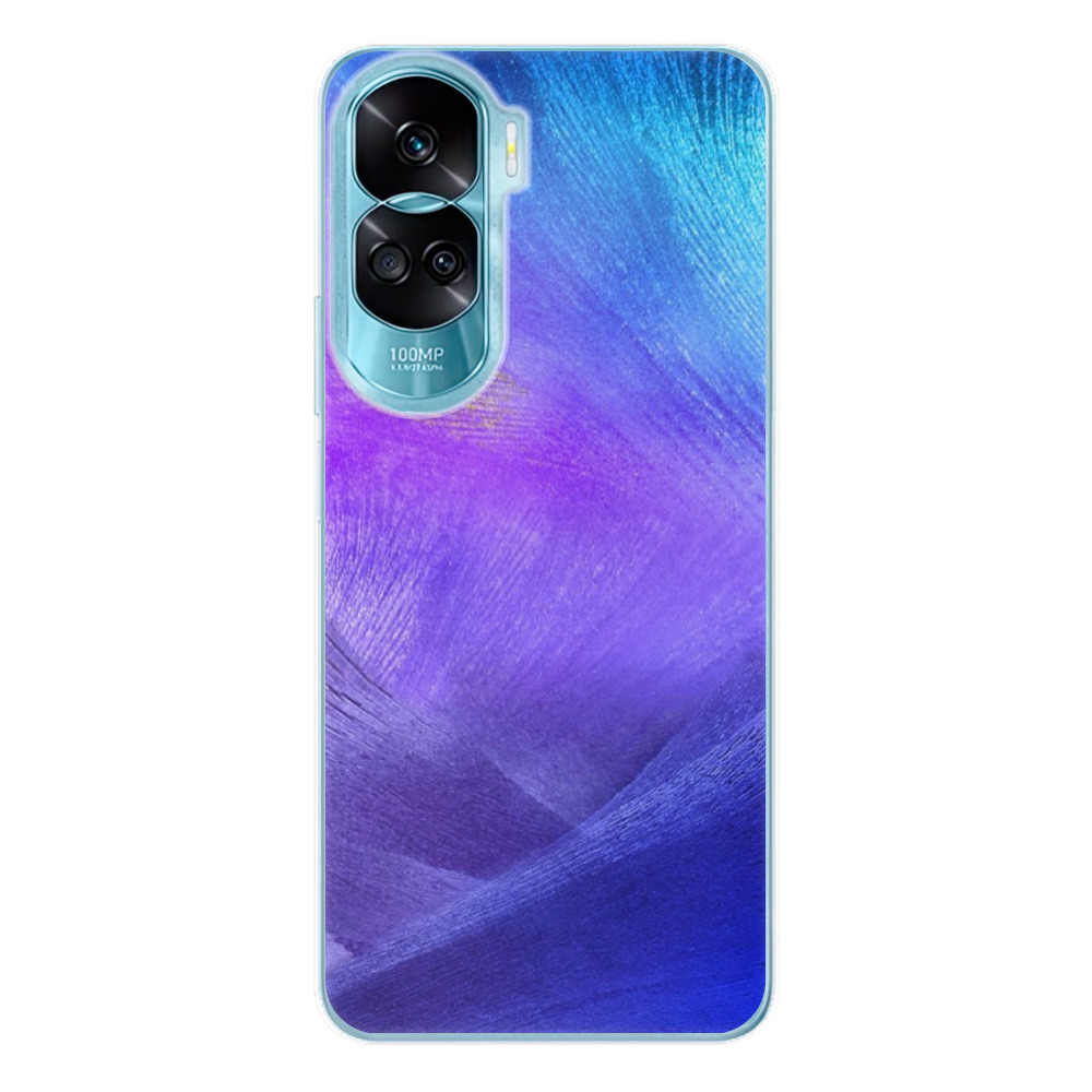 Odolné silikónové puzdro iSaprio - Purple Feathers - Honor 90 Lite 5G