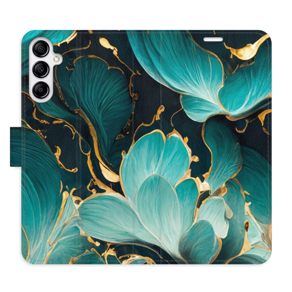Flipové puzdro iSaprio - Blue Flowers 02 - Samsung Galaxy A14 / A14 5G