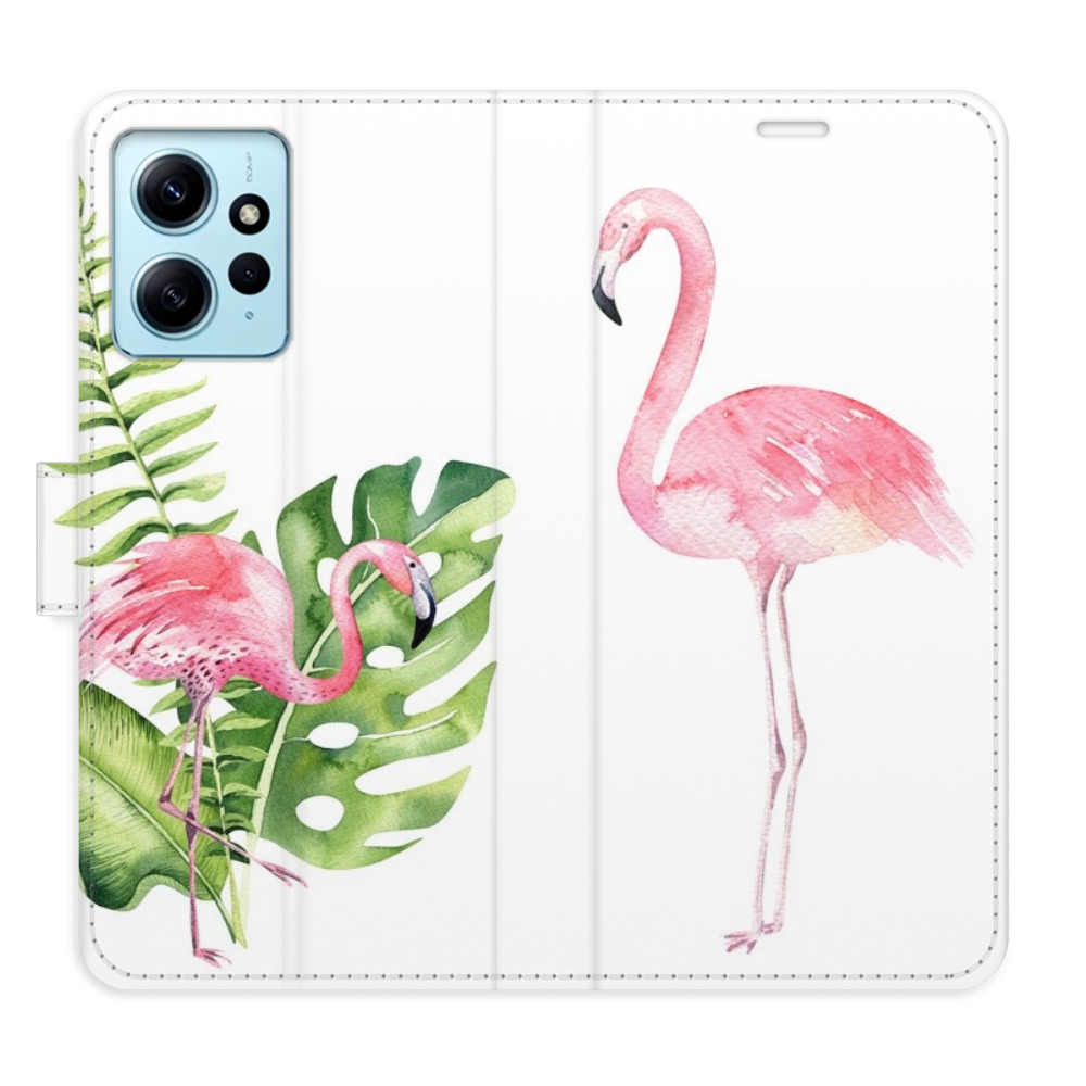 Flipové puzdro iSaprio - Flamingos - Xiaomi Redmi Note 12 5G