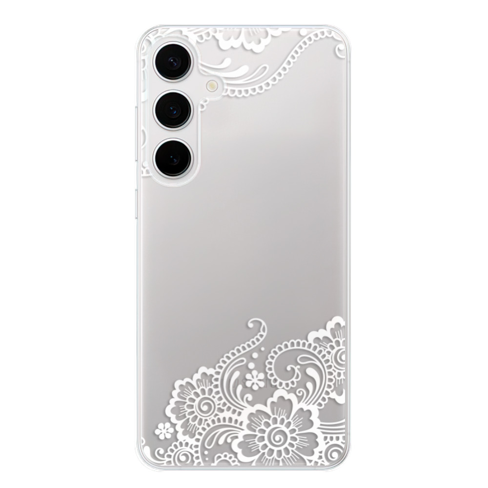 Odolné silikónové puzdro iSaprio - White Lace 02 - Samsung Galaxy S24+