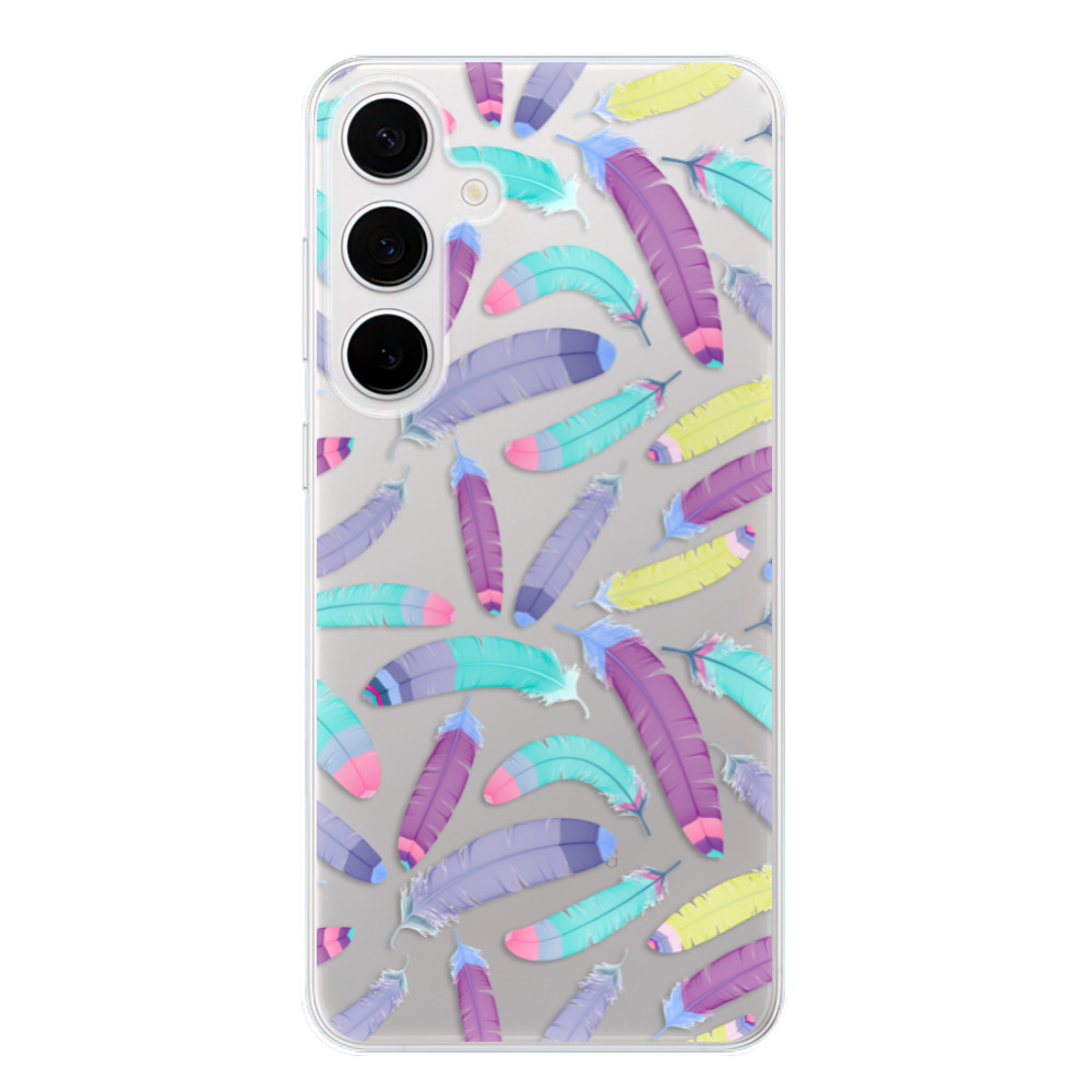 Odolné silikónové puzdro iSaprio - Feather Pattern 01 - Samsung Galaxy S24+