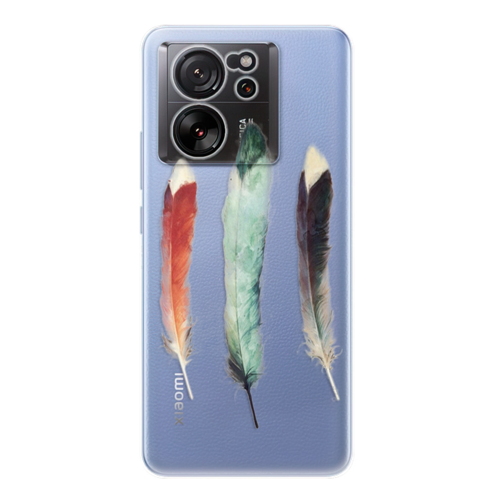 Odolné silikónové puzdro iSaprio - Three Feathers - Xiaomi 13T / 13T Pro