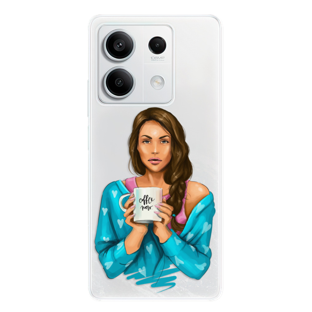 Odolné silikónové puzdro iSaprio - Coffe Now - Brunette - Xiaomi Redmi Note 13 5G
