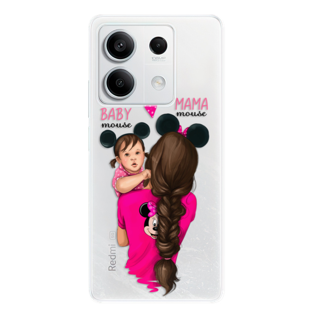 Odolné silikónové puzdro iSaprio - Mama Mouse Brunette and Girl - Xiaomi Redmi Note 13 5G