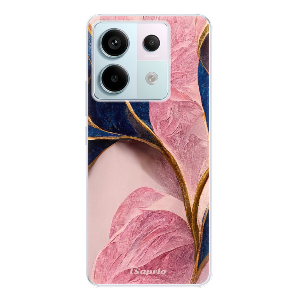 Odolné silikónové puzdro iSaprio - Pink Blue Leaves - Xiaomi Redmi Note 13 Pro 5G / Poco X6 5G