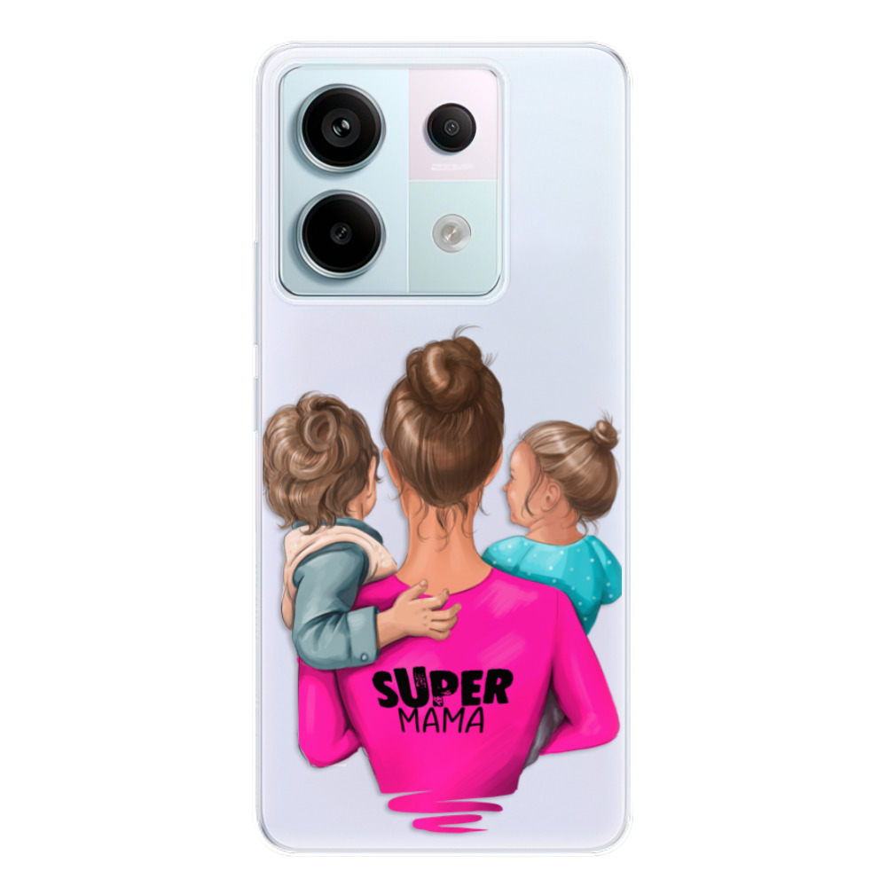 Odolné silikónové puzdro iSaprio - Super Mama - Boy and Girl - Xiaomi Redmi Note 13 Pro 5G / Poco X6 5G