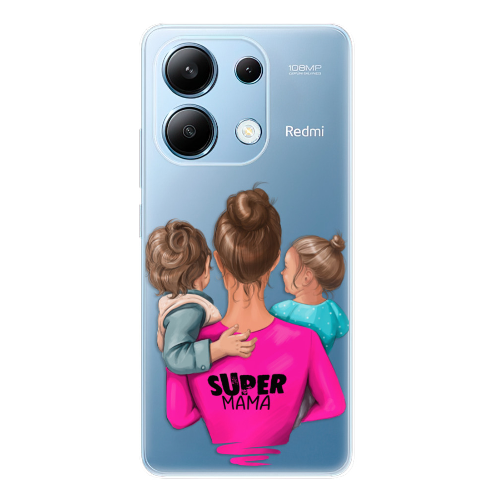 Odolné silikónové puzdro iSaprio - Super Mama - Boy and Girl - Xiaomi Redmi Note 13