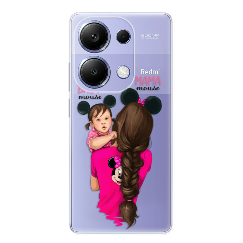 Odolné silikónové puzdro iSaprio - Mama Mouse Brunette and Girl - Xiaomi Redmi Note 13 Pro
