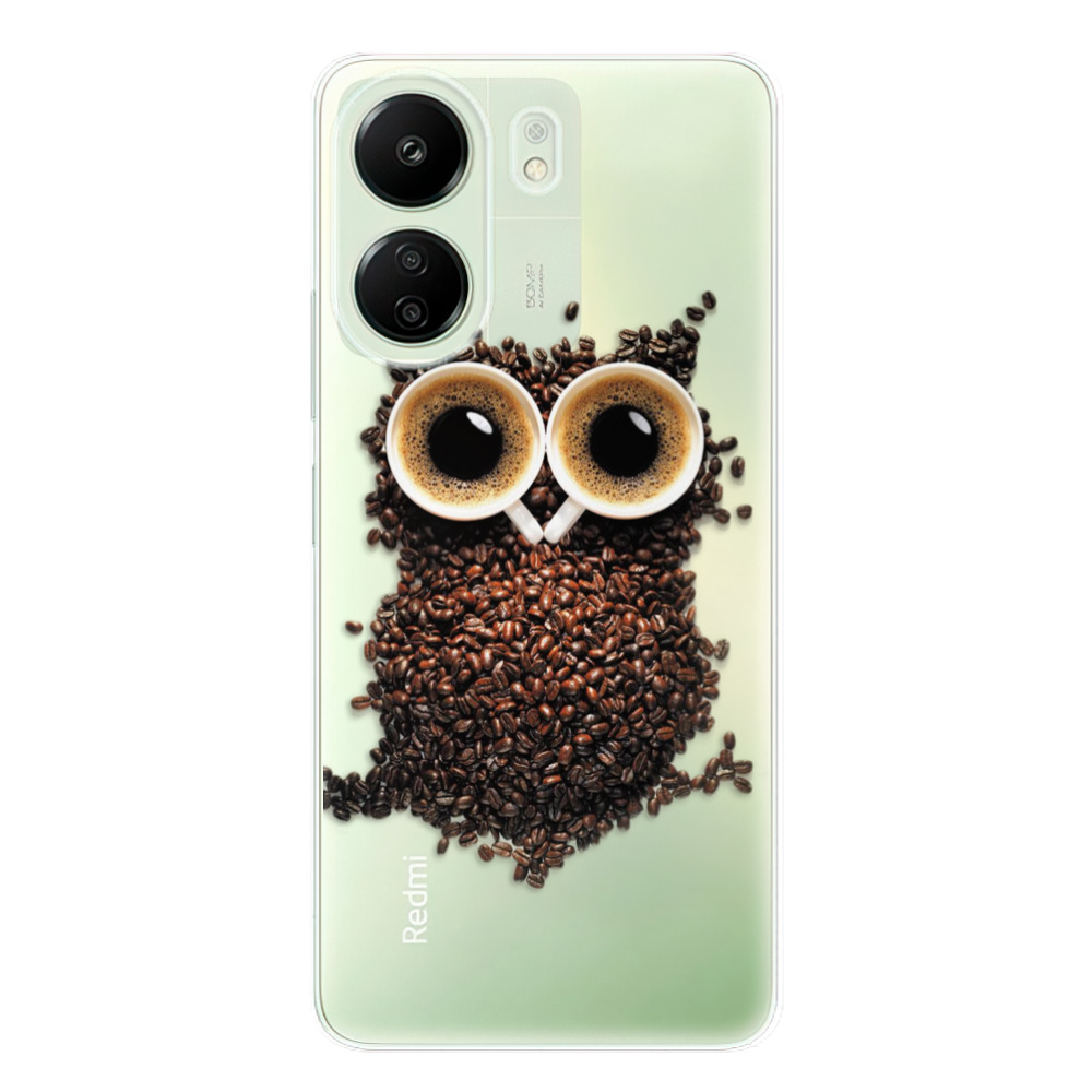 Odolné silikónové puzdro iSaprio - Owl And Coffee - Xiaomi Redmi 13C