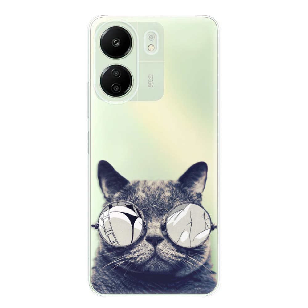 Odolné silikónové puzdro iSaprio - Crazy Cat 01 - Xiaomi Redmi 13C