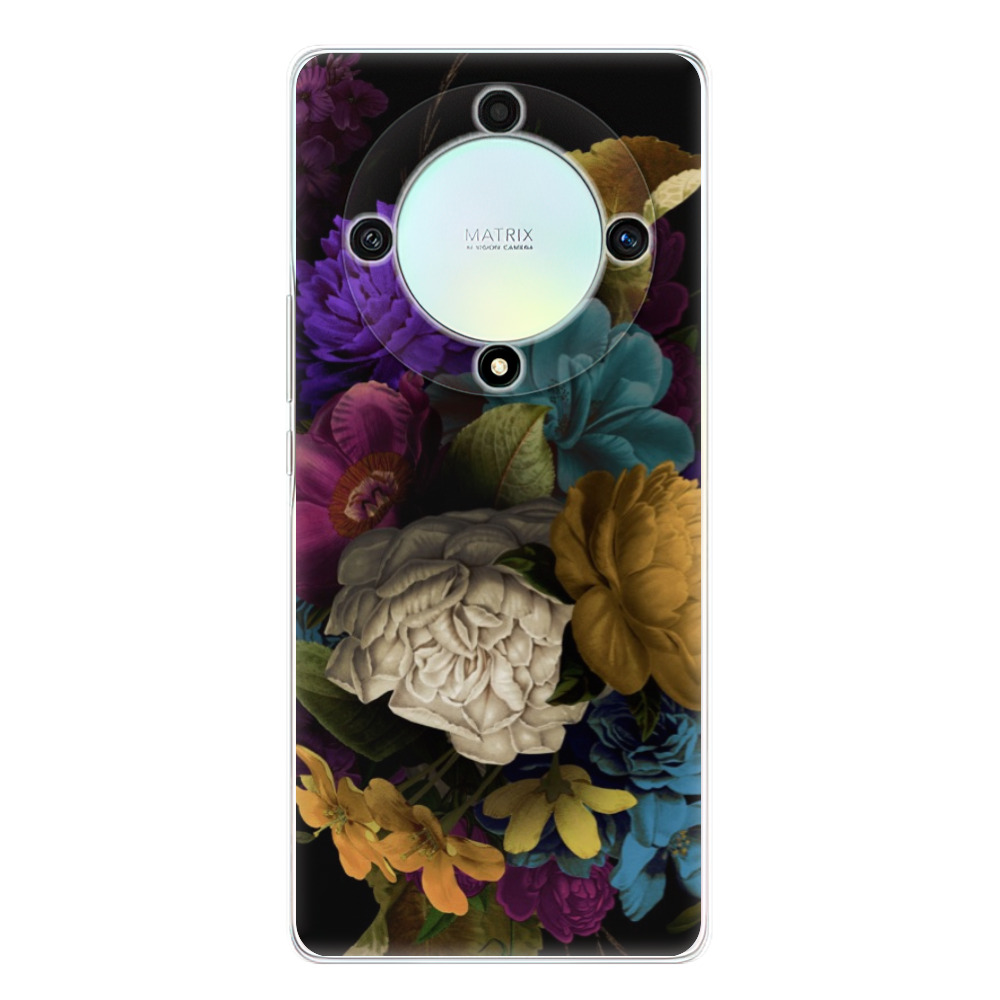 Odolné silikónové puzdro iSaprio - Dark Flowers - Honor Magic5 Lite 5G