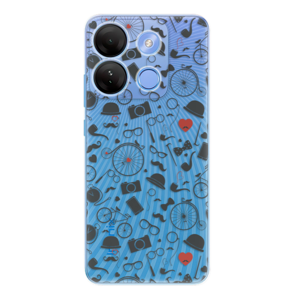 Odolné silikónové puzdro iSaprio - Vintage Pattern 01 - black - Infinix Smart 7