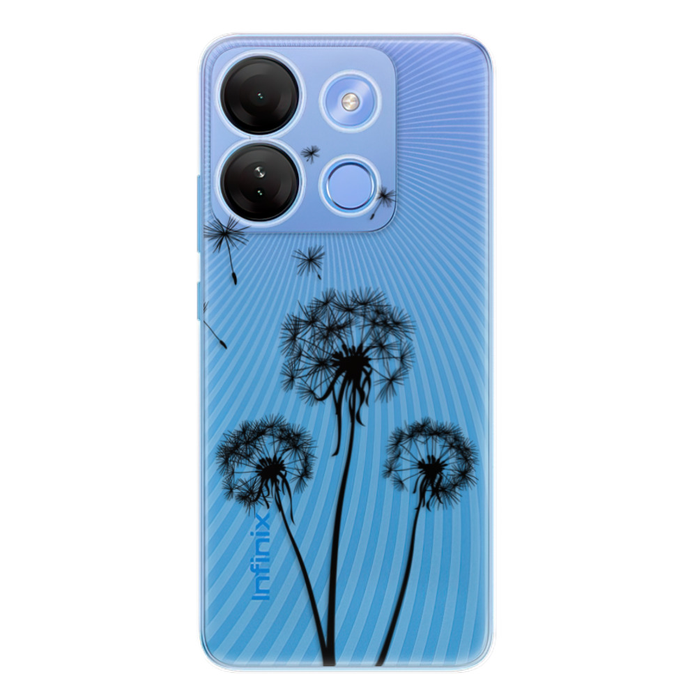 Odolné silikónové puzdro iSaprio - Three Dandelions - black - Infinix Smart 7