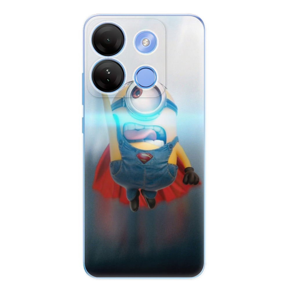 Odolné silikónové puzdro iSaprio - Mimons Superman 02 - Infinix Smart 7