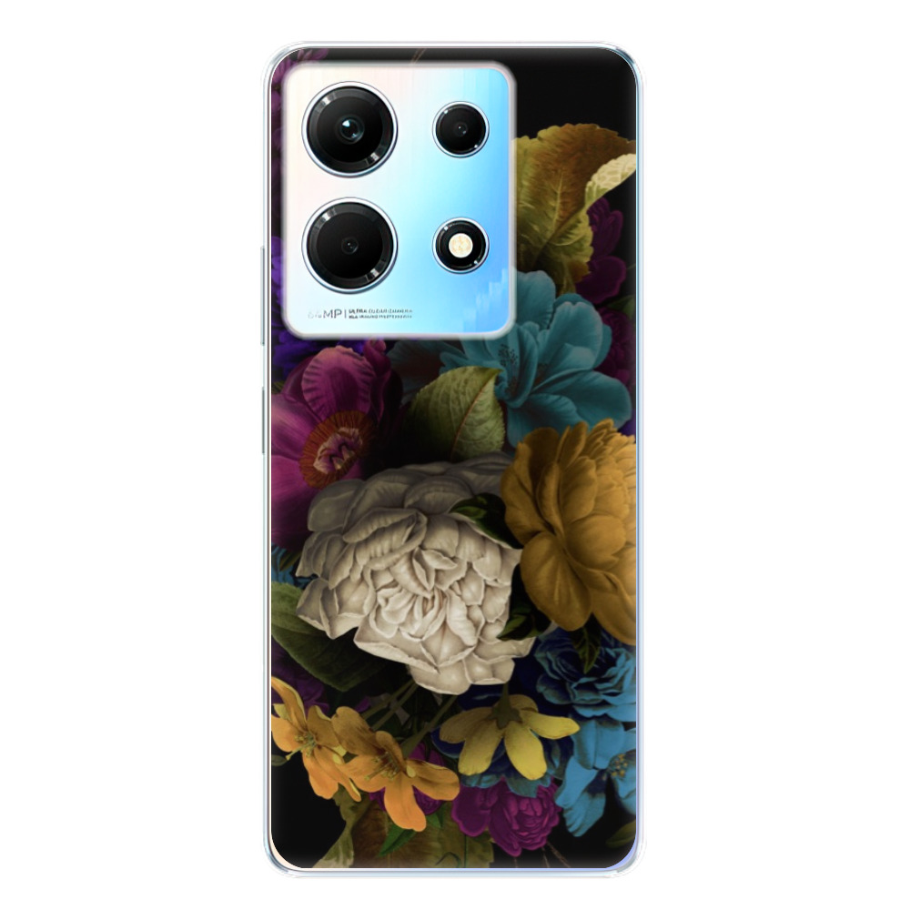 Odolné silikónové puzdro iSaprio - Dark Flowers - Infinix Note 30