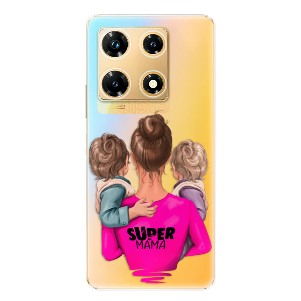 Odolné silikónové puzdro iSaprio - Super Mama - Two Boys - Infinix Note 30 PRO