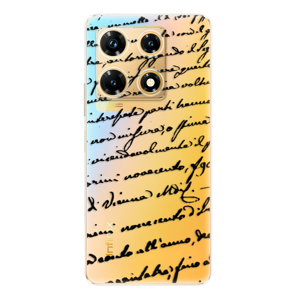 Odolné silikónové puzdro iSaprio - Handwriting 01 - black - Infinix Note 30 PRO