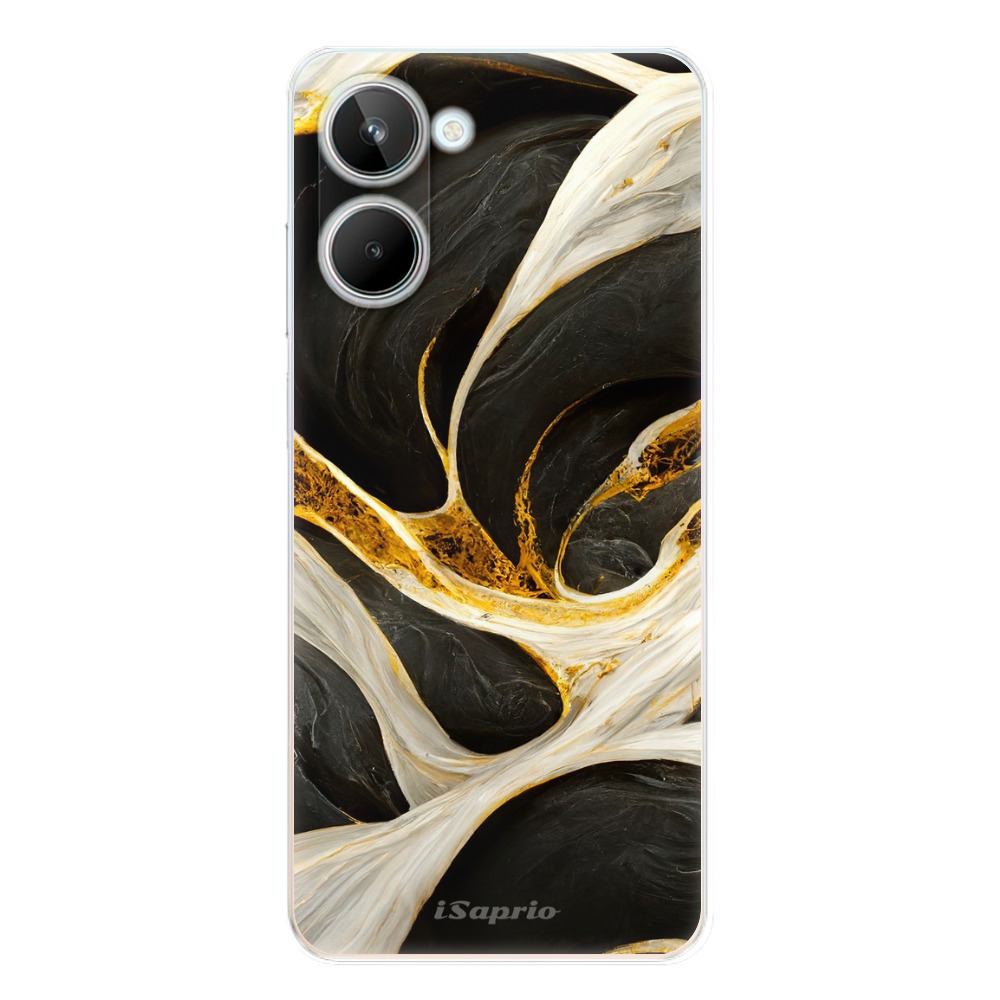 Odolné silikónové puzdro iSaprio - Black and Gold - Realme 10