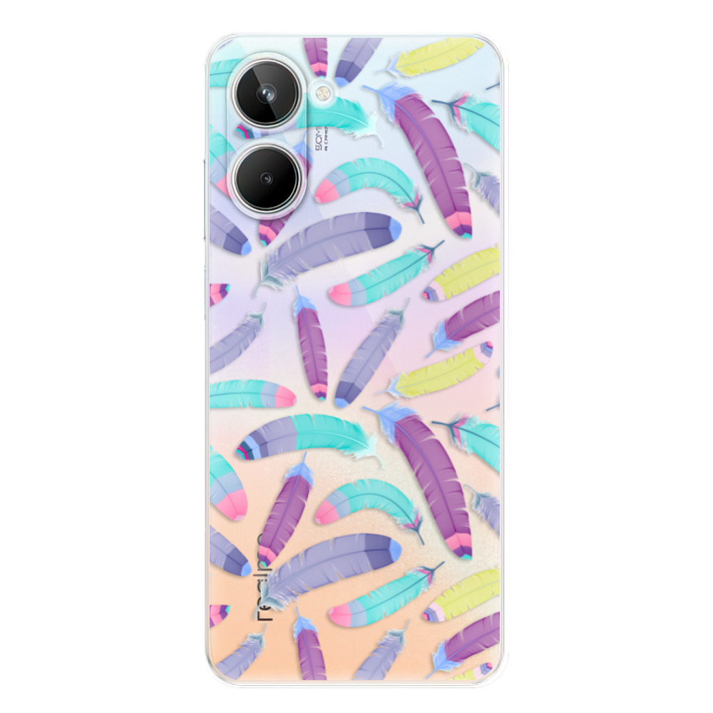 Odolné silikónové puzdro iSaprio - Feather Pattern 01 - Realme 10
