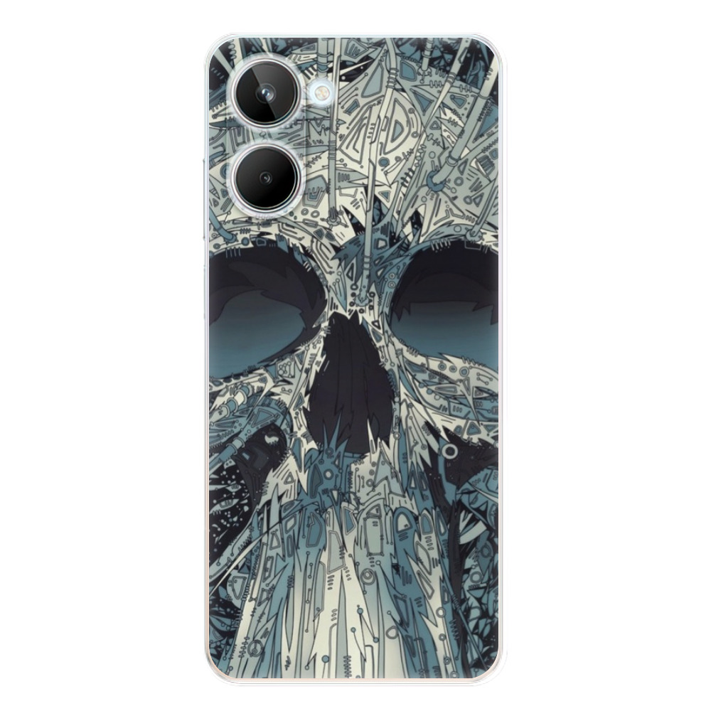 Odolné silikónové puzdro iSaprio - Abstract Skull - Realme 10