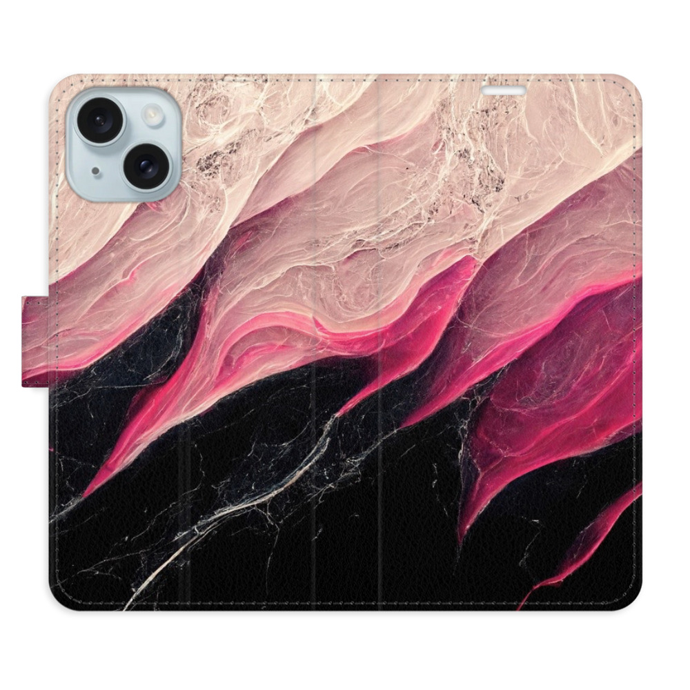 Flipové puzdro iSaprio - BlackPink Marble - iPhone 15