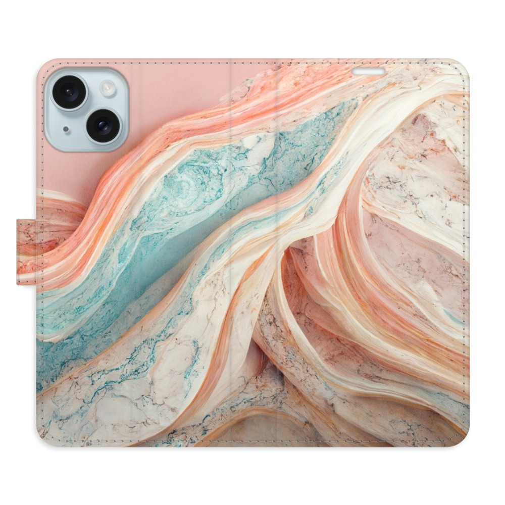 Flipové puzdro iSaprio - Colour Marble - iPhone 15 Plus