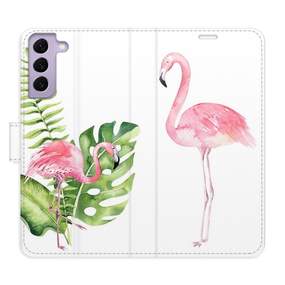 Flipové puzdro iSaprio - Flamingos - Samsung Galaxy S22 5G