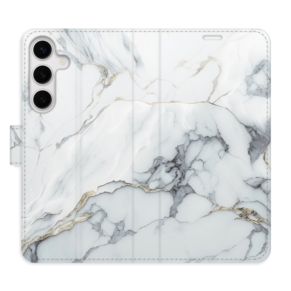 Flipové puzdro iSaprio - SilverMarble 15 - Samsung Galaxy S24+