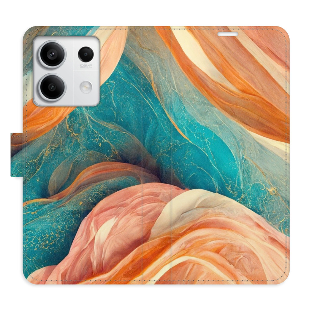 Flipové puzdro iSaprio - Blue and Orange - Xiaomi Redmi Note 13 5G