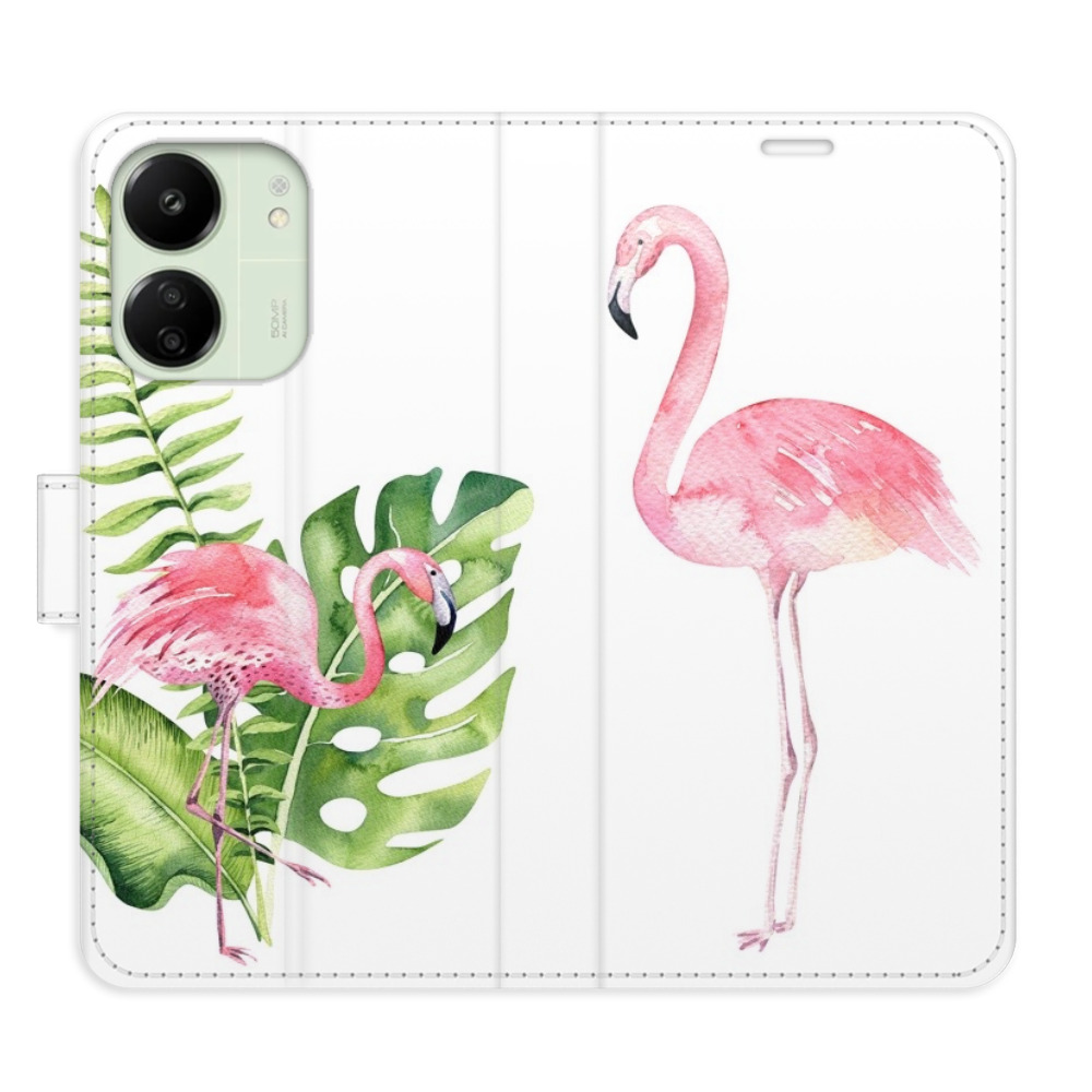 Flipové puzdro iSaprio - Flamingos - Xiaomi Redmi 13C
