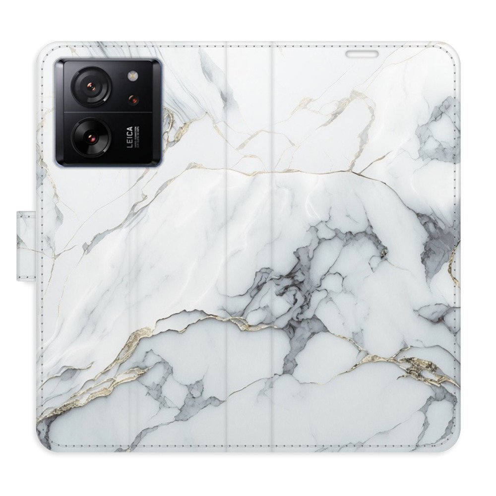 Flipové puzdro iSaprio - SilverMarble 15 - Xiaomi 13T / 13T Pro