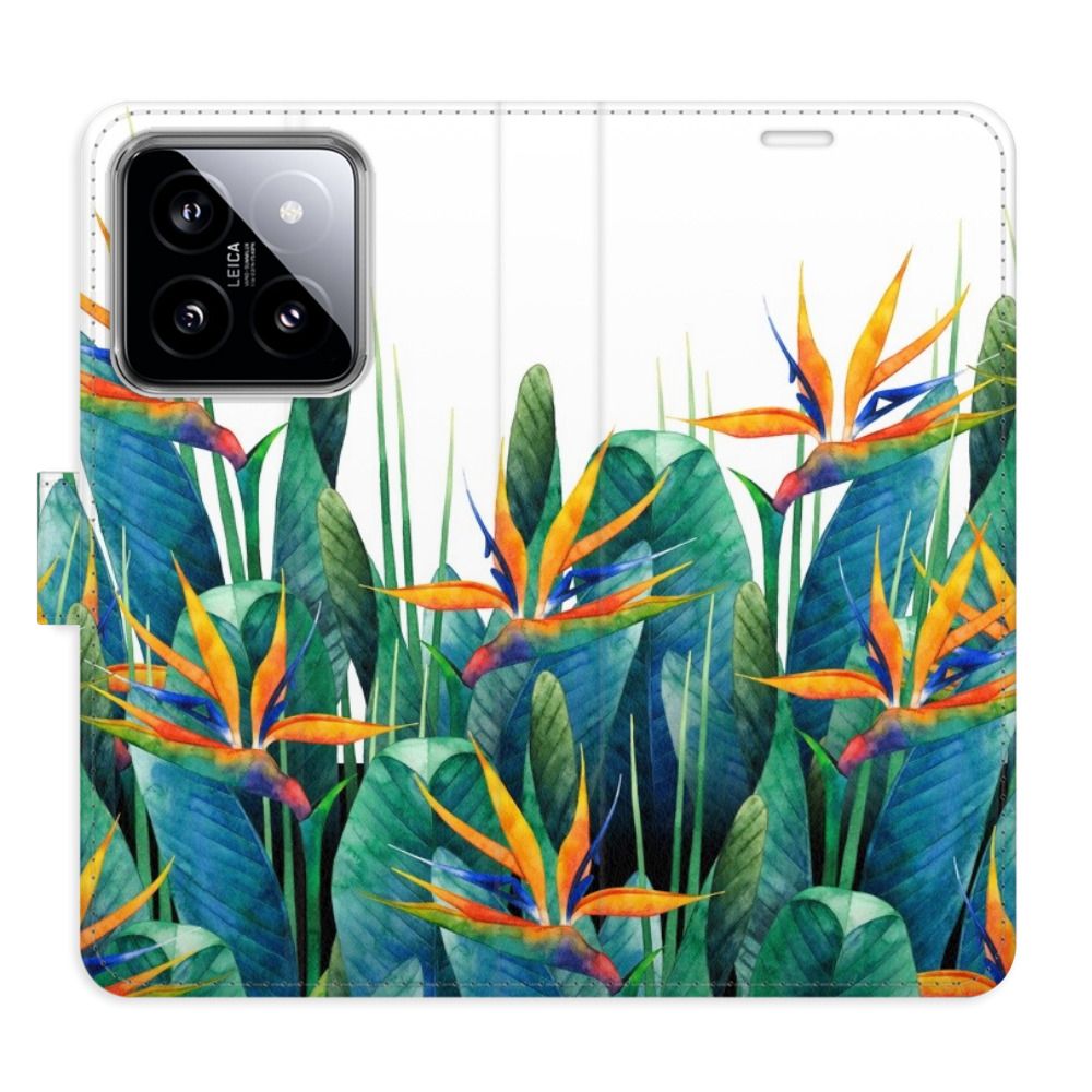 Flipové puzdro iSaprio - Exotic Flowers 02 - Xiaomi 14
