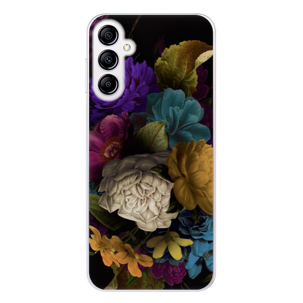 Odolné silikónové puzdro iSaprio - Dark Flowers - Samsung Galaxy A14 / A14 5G