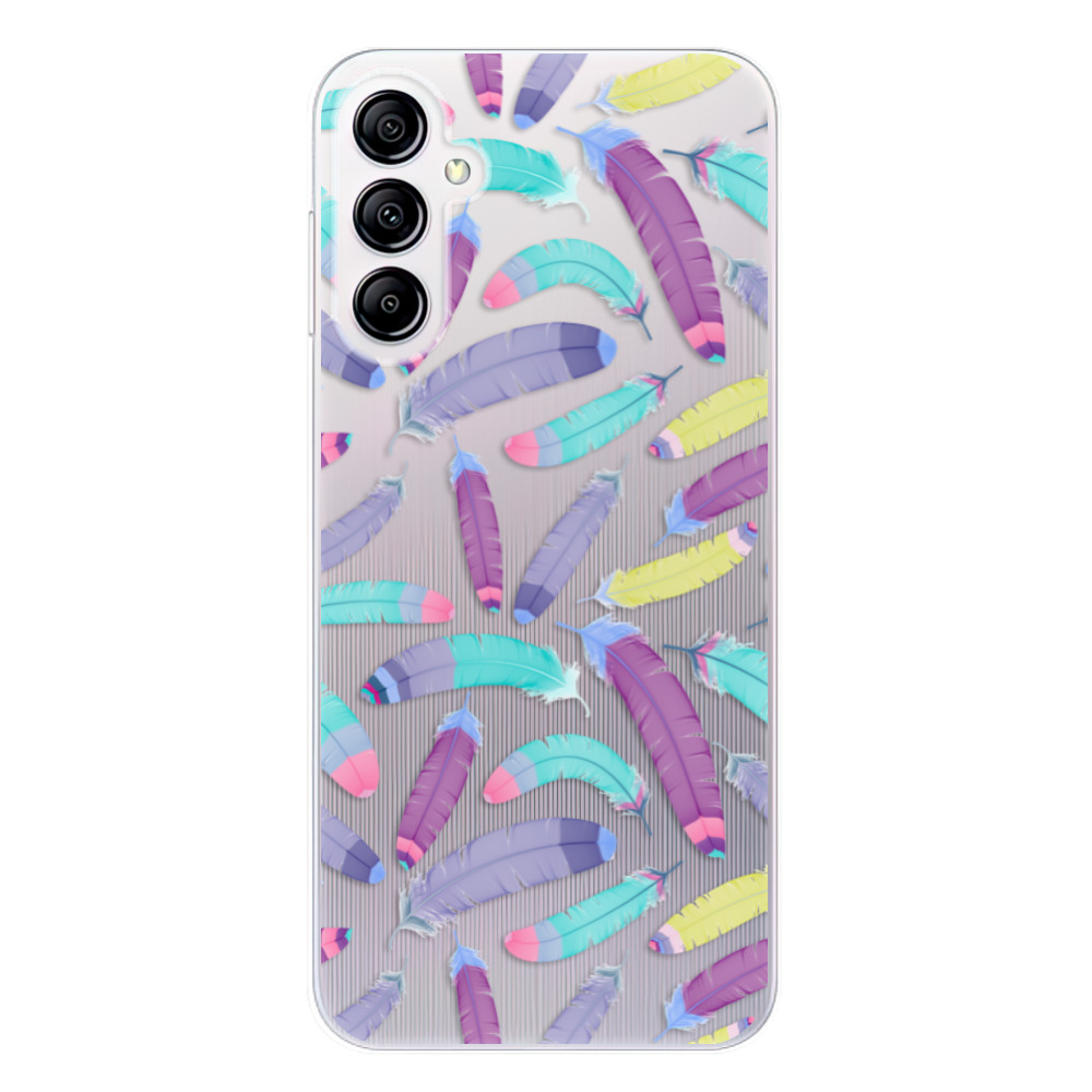 Odolné silikónové puzdro iSaprio - Feather Pattern 01 - Samsung Galaxy A14 / A14 5G
