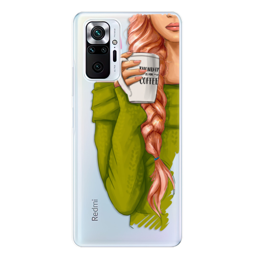 Odolné silikónové puzdro iSaprio - My Coffe and Redhead Girl - Xiaomi Redmi Note 10 Pro