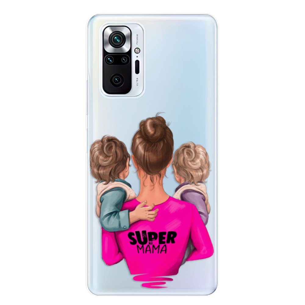 Odolné silikónové puzdro iSaprio - Super Mama - Two Boys - Xiaomi Redmi Note 10 Pro